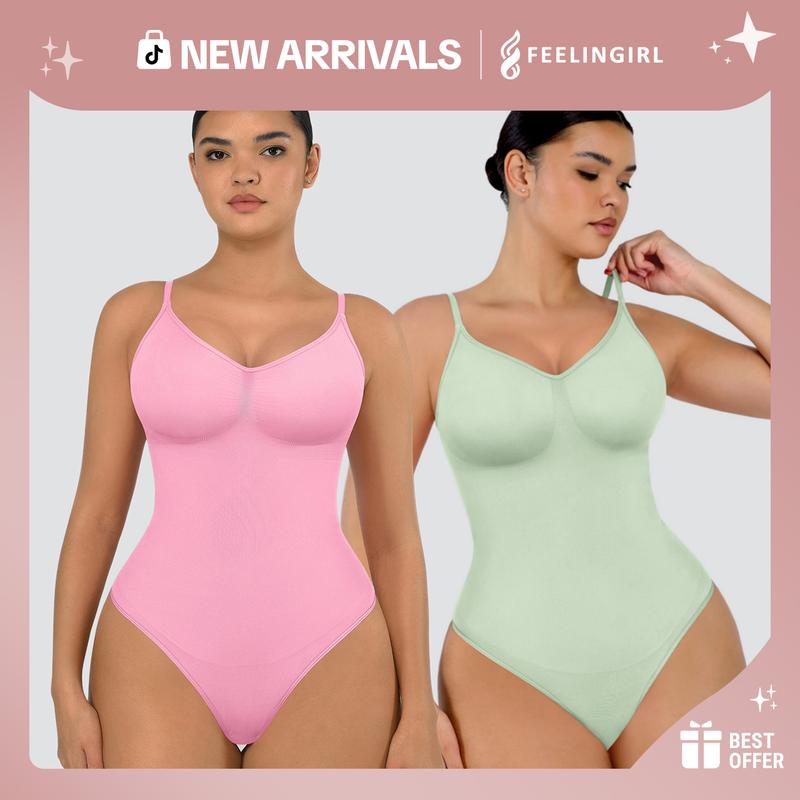 FeelinGirl Seamless Covered Bust Jumpsuit Thong Bodysuit Fit Comfort Slimming Womenswear Breathable Hip Tops Soft Body Hugging bodysuit shapewear newarrivals SohoChic