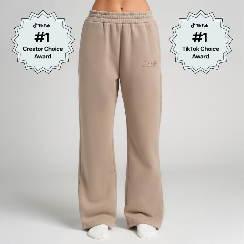 Comfrt | Minimalist Straight Leg Sweatpants | Casual Comfy Athleisure Bottoms Athletic Stretchy Material