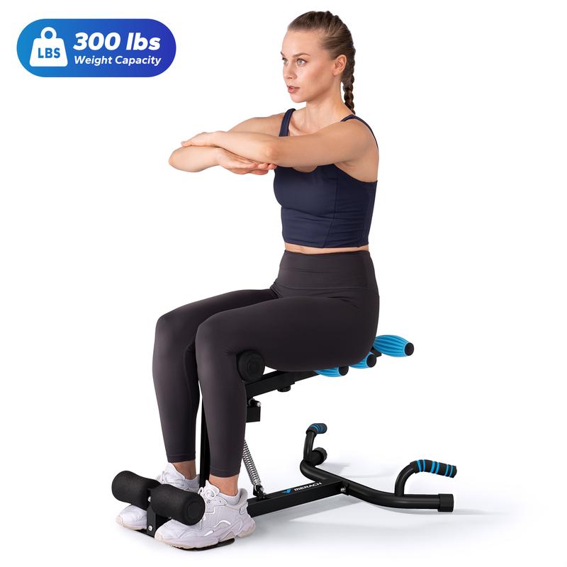 （Live Only）Special Link for Flash sale Merach Deep Squat Machine, Adjustable Glutes workout for Home Gym Workout Training, Sit Up Machine for Abs and Muscle Building, Abdominal bench, Push Up Fitness Equipment BackToSchool