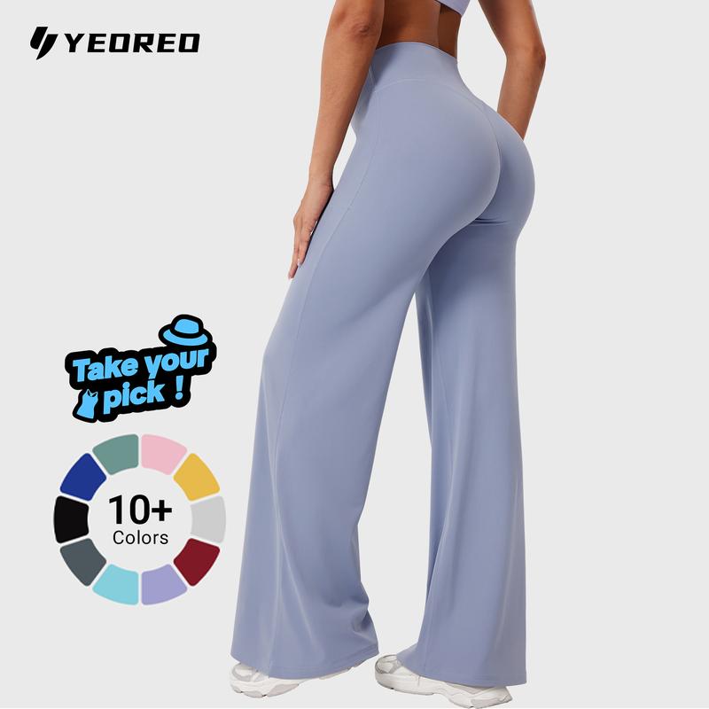 YEOREO Women's High-Waisted Yoga Leggings - Nylon Blend, Straight-Leg, No Front Seam, Buttery Soft, Breathable Athleisure Wear for Gym Fitness Summer Finds Soho Chic,back to school,back to school haul,sohochic