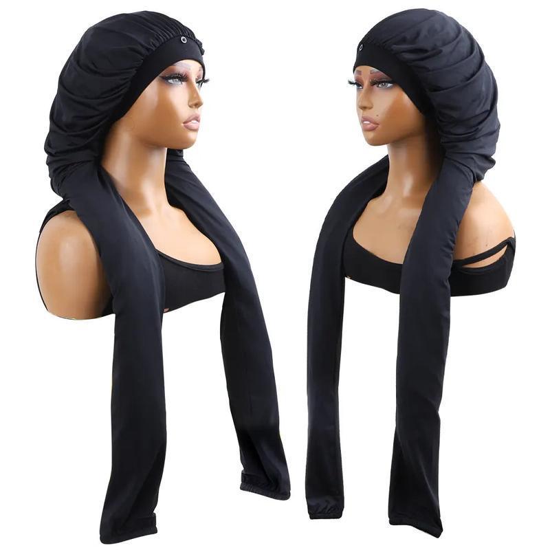 Humwam 2-in-1 Haircare Bonnet - Large Size Yellow Friction-Free Dreadlock Sleep Cap Hairbands & Scrunchies, Smooth Elastic Pantyhose, Breathable, Water-Resistant, UV Shield, Lightweight, Hand Wash, Styling