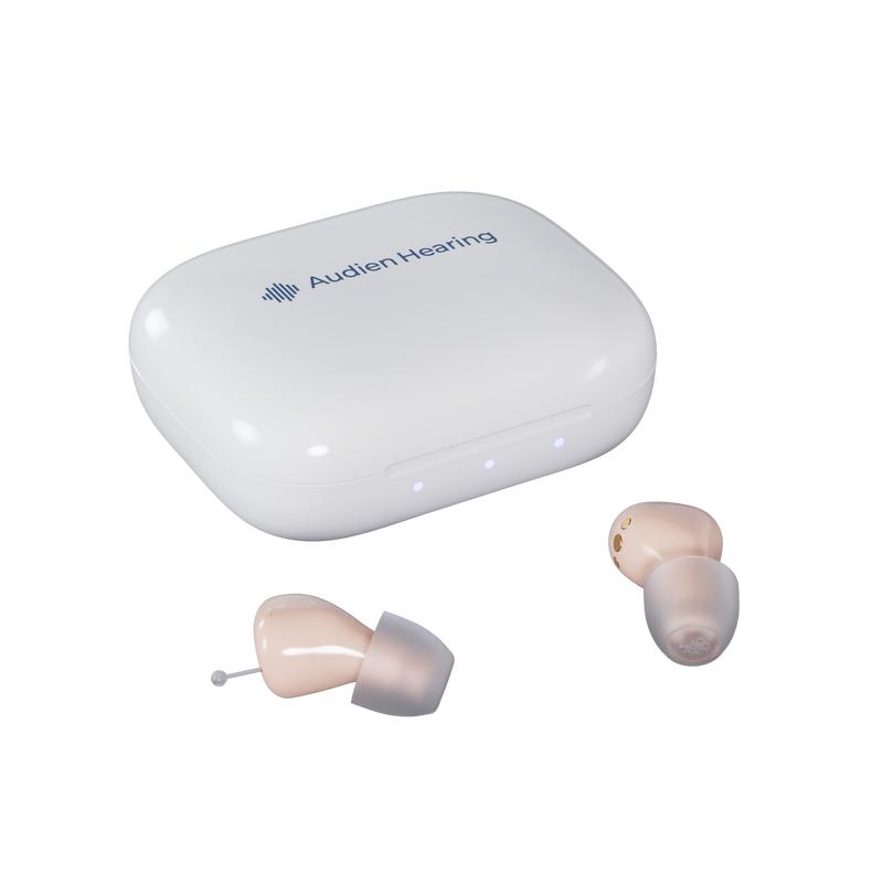 Audien Atom Air OTC Hearing Aids – Lightweight & Invisible, 24Hr Battery, FDA Registered, No App Needed, $149/Pair