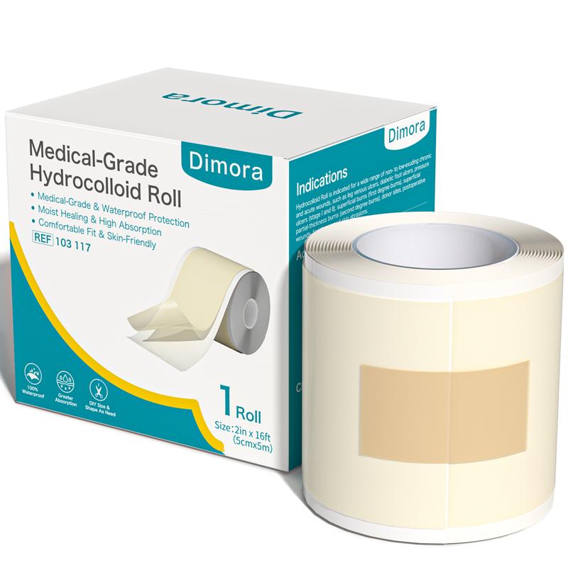 (HSA/FSA Eligible) Dimora Medical-Grade Hydrocolloid Acne Patch Roll, Cuttable Overnight Pimple Patches, Large Roll (2 in x 16 ft), for Acne, Open Wounds & Facial Oil Absorption, hydrocolloid bandages, Pimple Extraction, Face Care Products, SohoChic